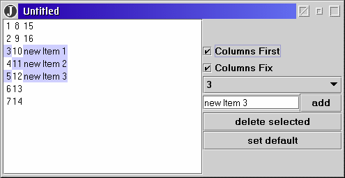[Feste Spalten, Spalten zuerst]