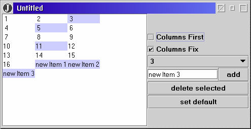[Zeilen zuerst, Spaltenanz. fest]