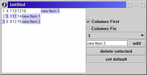 [Feste Zeilenanzahl, Spalten zuerst]